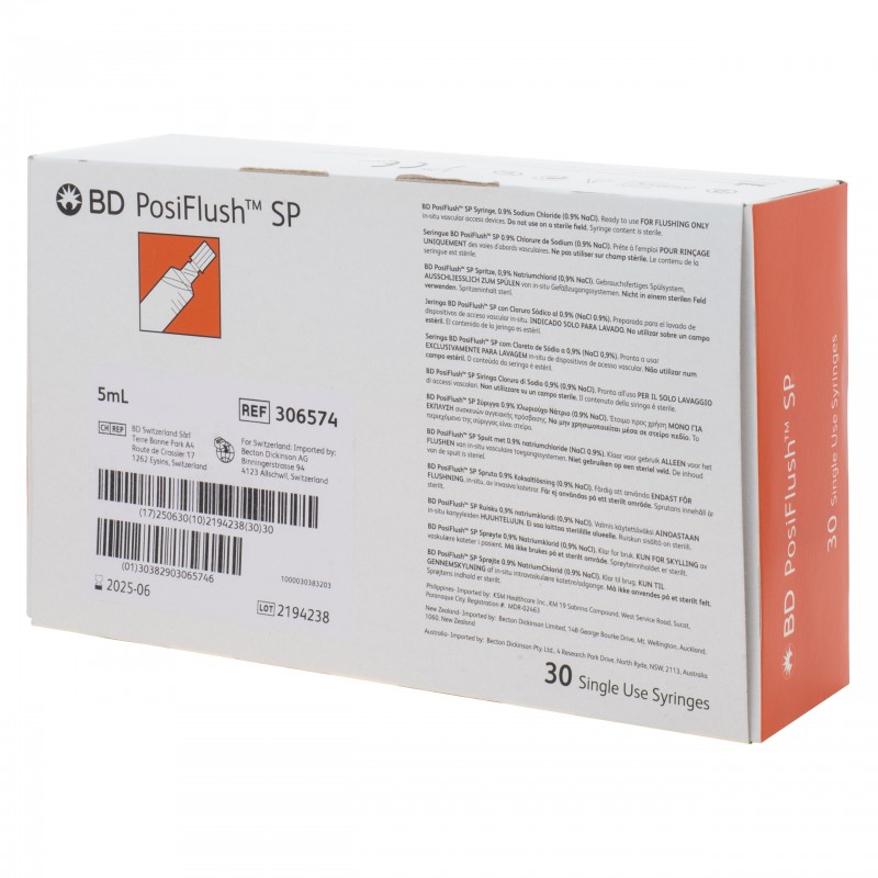 5mL Saline BD PosiFlush SP Prefilled Syringes