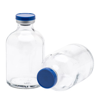 20 x 50ml Clear Glass Vials