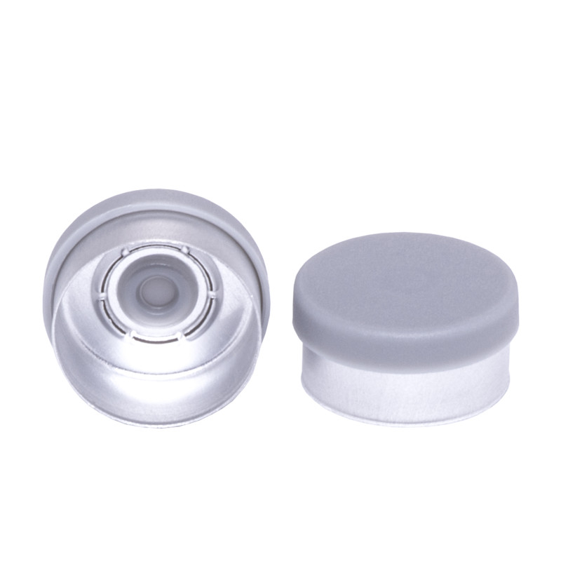 Grey Plastic Flip Top Lid Flat Matte 13mm