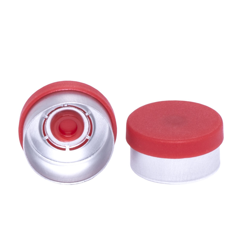 Red Plastic Flip Top Lid Flat Matte 13mm